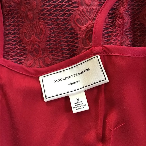 Anthropologie Rubied Lace Dress by Moulinette Soeurs, Size 8 - Picture 9 of 11